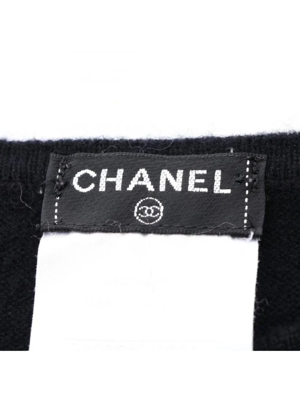 Chanel Dress CC Logo Lace Border Sleeveless